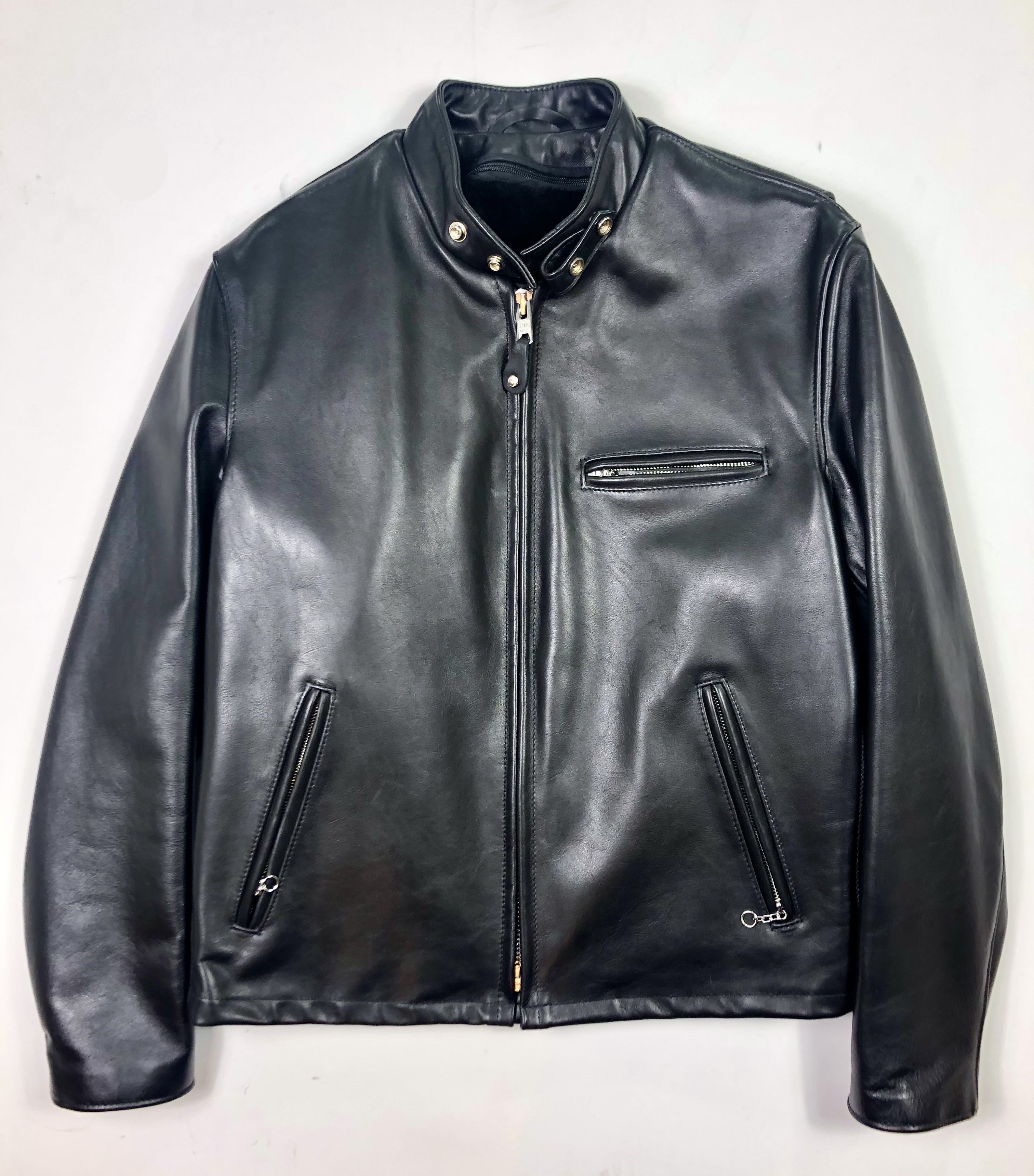 Schott Classic Racer Leather Motorcycle Jacket 141