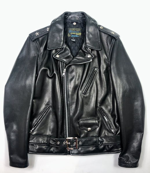 Schott N.Y.C. 519 Waxy Natural Cowhide 50's Perfecto® Motorcycle Leather  Jacket