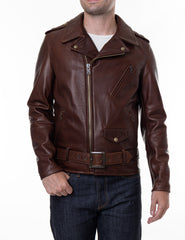 Schott 519 Natural Cowhide 50's One Star Motorcycle Leather Jacket