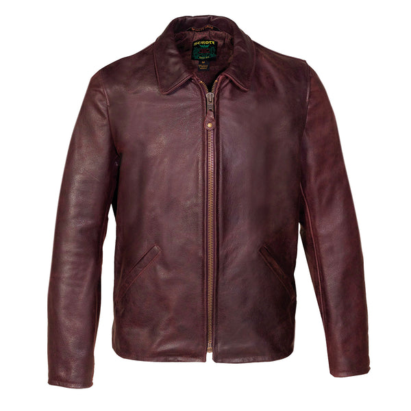 Schott 543 Waxy Buffalo Leather Sunset Jacket Brown