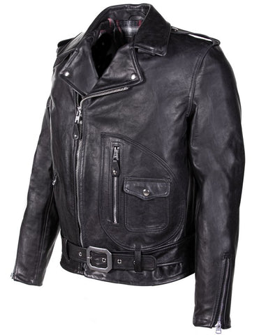 Schott 625 Waxy Steerhide D-Pocket Perfecto Jacket Black