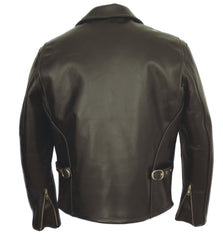 Schott Classic Horsehide Racer Motorcycle Jacket with Spread Collar 689H