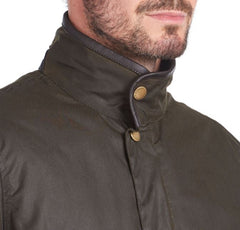 Barbour Prestbury Waxed Cotton Jacket in Olive