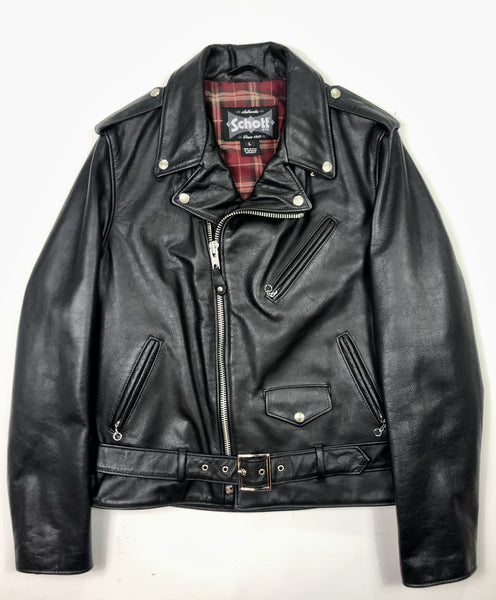 Schott 626VN Vintaged Lightweight Waxy Cowhide Fitted Motorcycle Jacket
